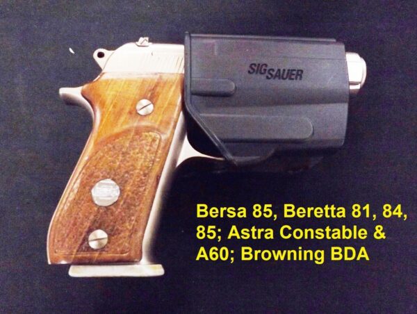 Sig P290 Open Top Paddle Holster fits Beretta 84 Bersas S&W SD9 Kydex Israeli - Image 3