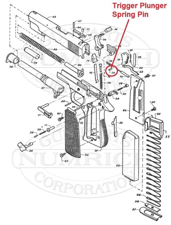 Star Super B or model B or A 9mm .38 ACP Pistol Trigger Plunger Pin View 24 - Image 4