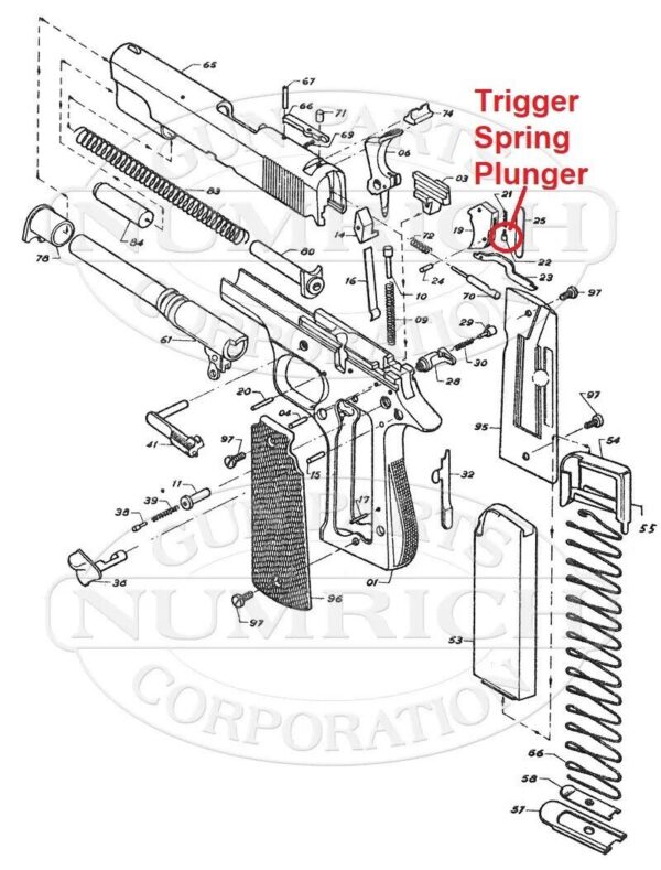 Star Super B or model B or A 9mm .38 ACP Pistol Trigger Spring Plunger Vw 22 - Image 5