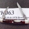 1970 Case 10 Dot USA Red Bone 2 Blade Pen Pocket Knife 6233  est Very Good Condi