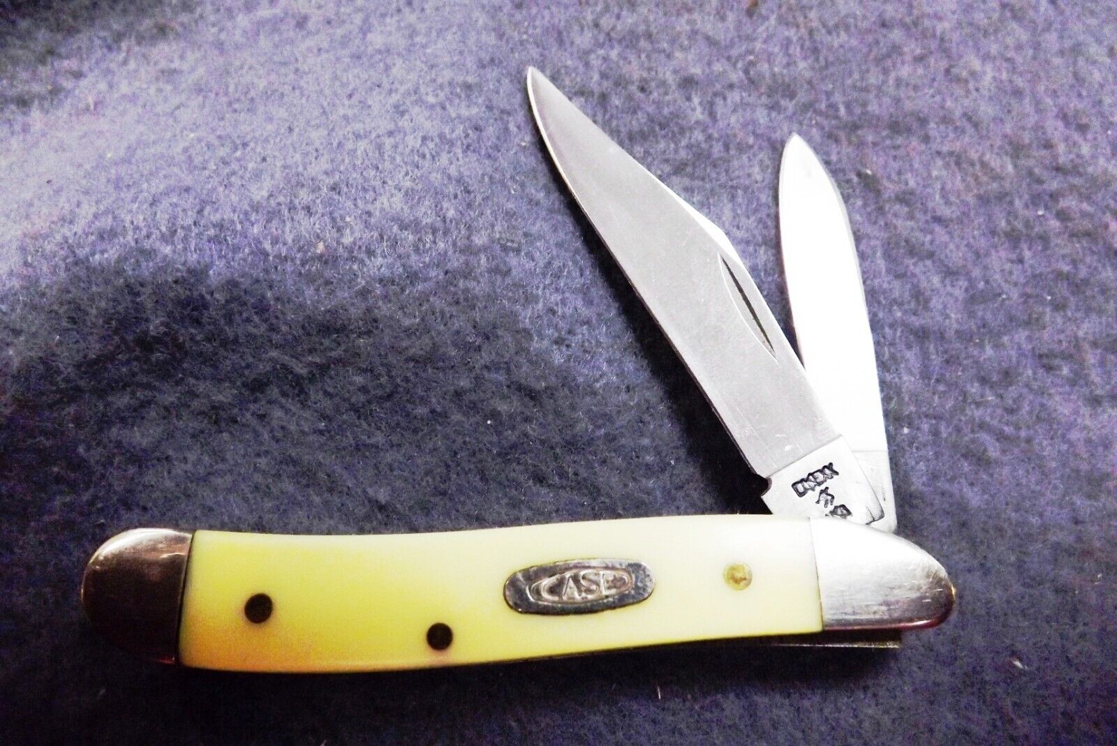 1989 Case 3220 SS Stainless Yellow Handle Peanut Mini Jack Pocket Knife Mint