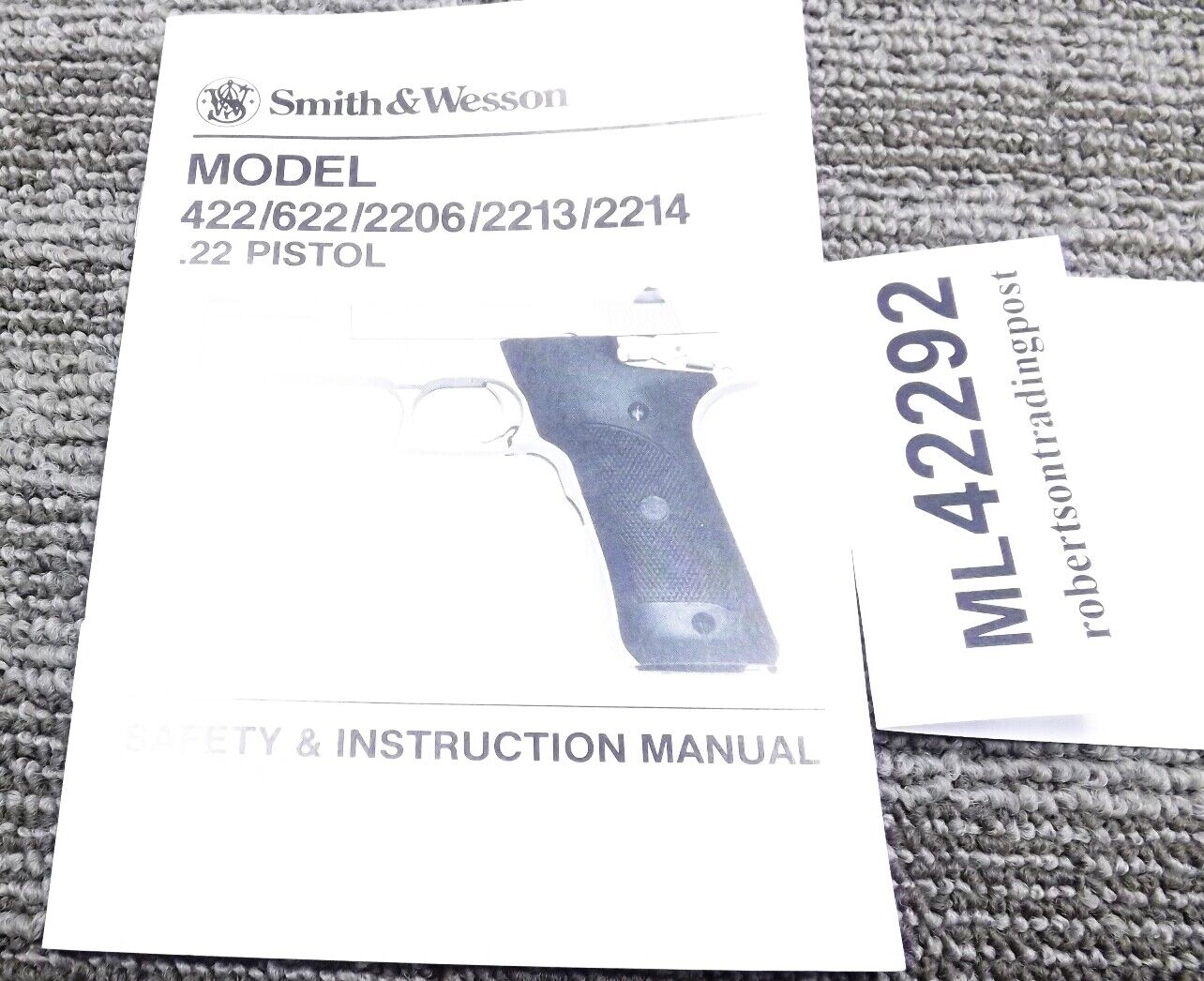 1992 Smith & Wesson 422 622 Safety & Instruction Manual 2213 2214 2206 S&W