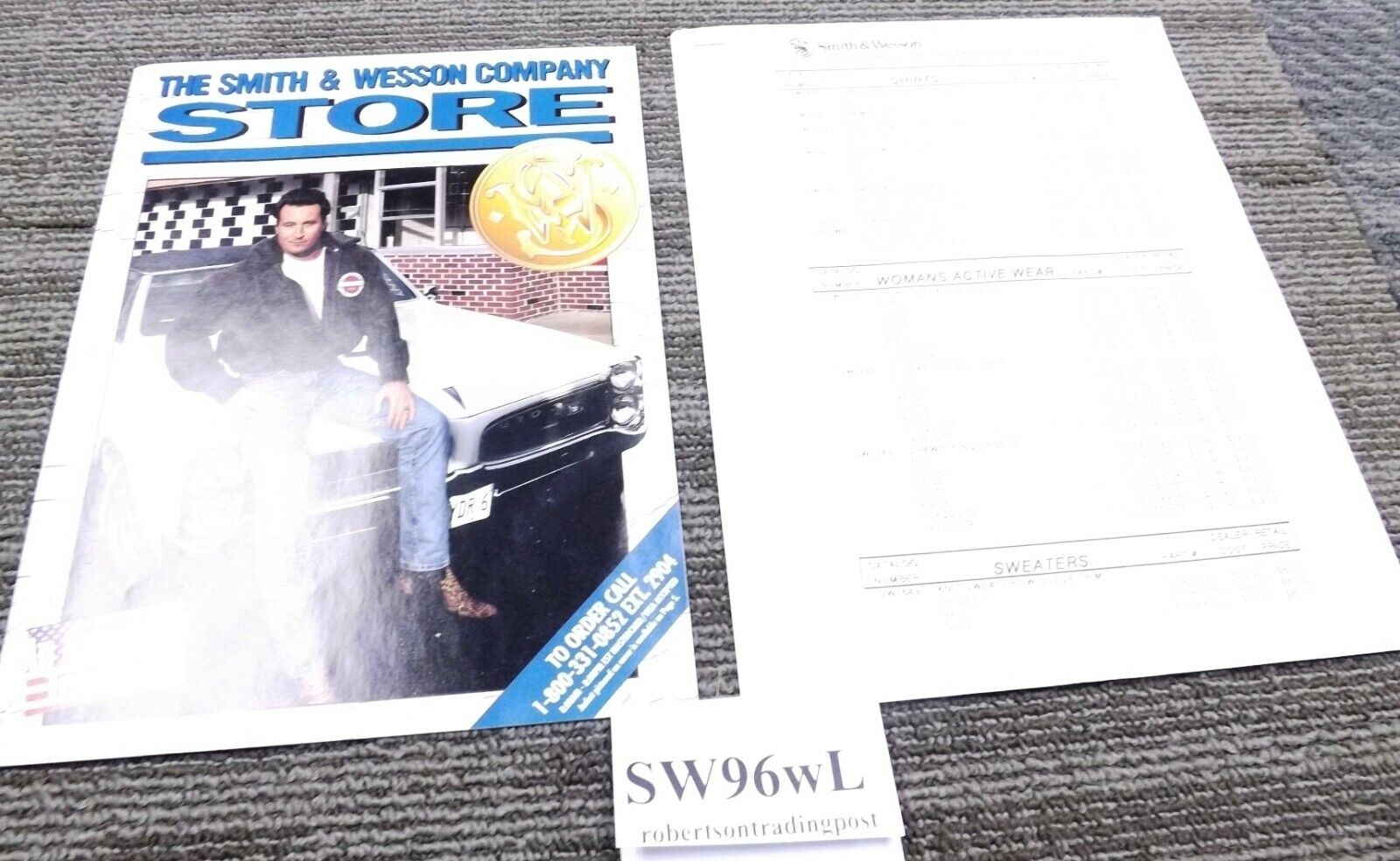 1996 Smith & Wesson Store Clothing Accessories Catalog, Price List, Order Form e