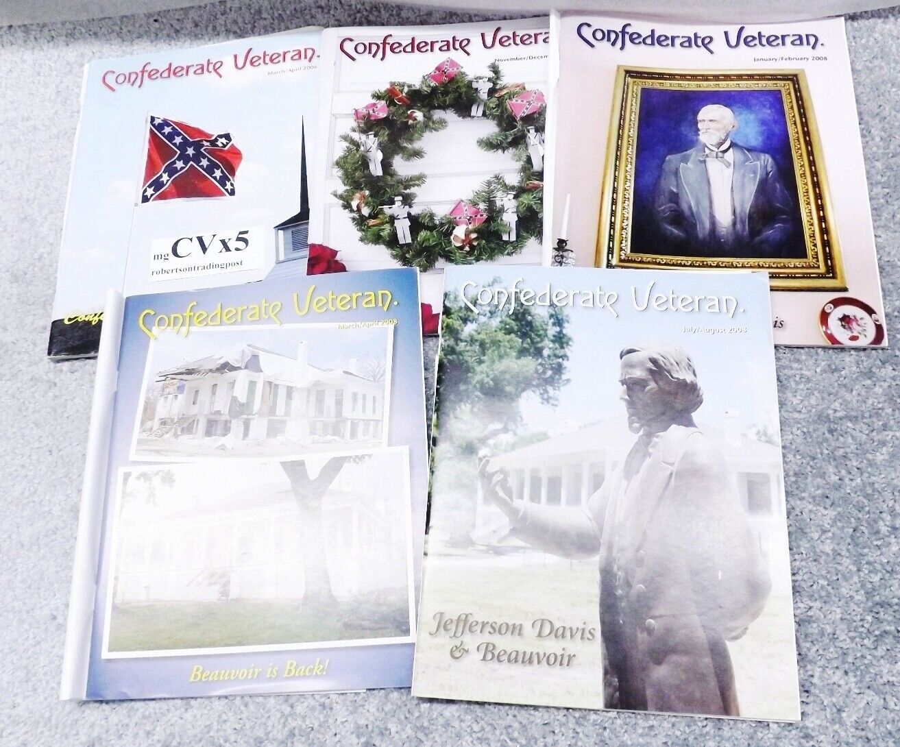 5 Different Issues Confederate Veteran Magazine 2006-2008 Last Meeting WI Conf