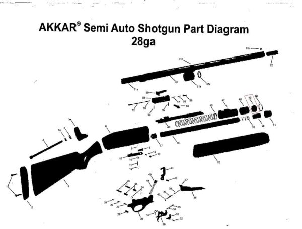 Akkar Charles Daly 28 ga Old Model 600 Auto Piston with Seal View 49 50 1.375 In - Image 4