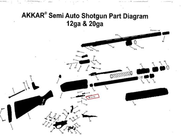 Akkar Charles Daly New Model 600 635 Auto Shotgun Action Release Button - Image 6