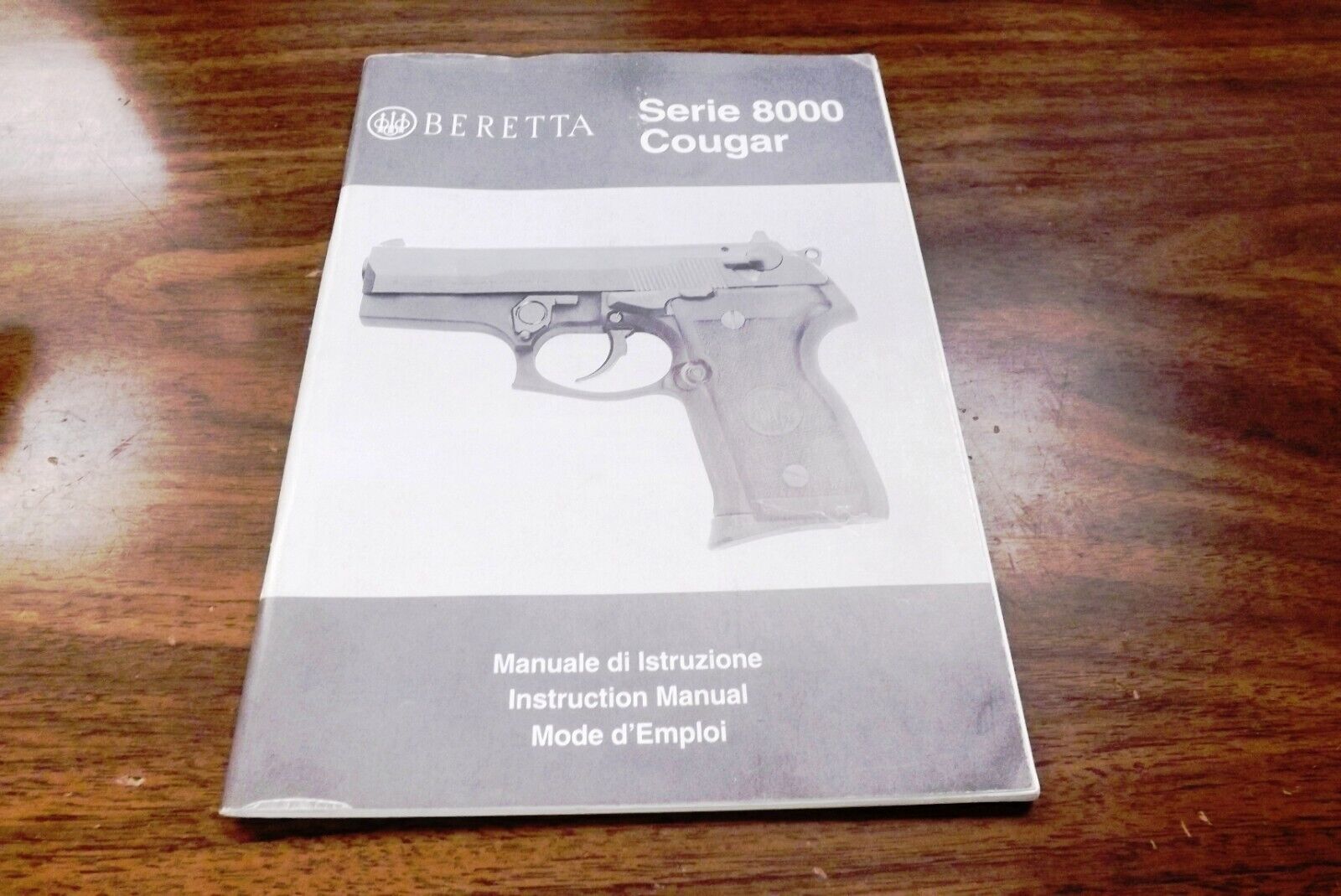 Beretta 8000 Cougar Pistol Owners Instruction Manual 2001 1st Year Gardone VG