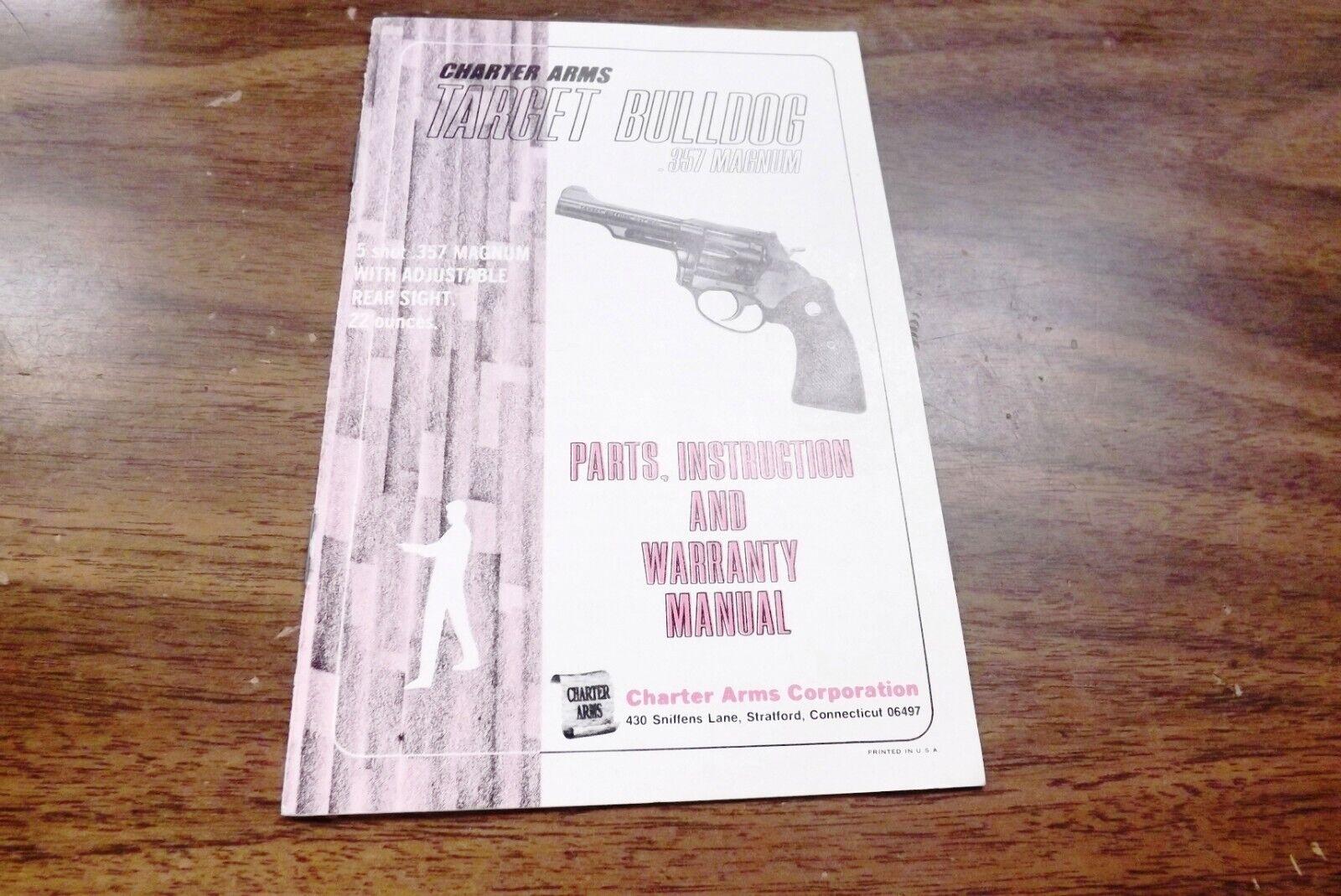 Charter Arms Target Bulldog .357 Parts Instruction Warranty Manual Excellent