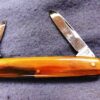 E. Bruckmann Mann Medium Senator 1950s Pen Pocket Knife Horn Handles