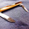 E. Bruckmann Mann Medium Senator 1950s Pen Pocket Knife Horn Handles - Image 4