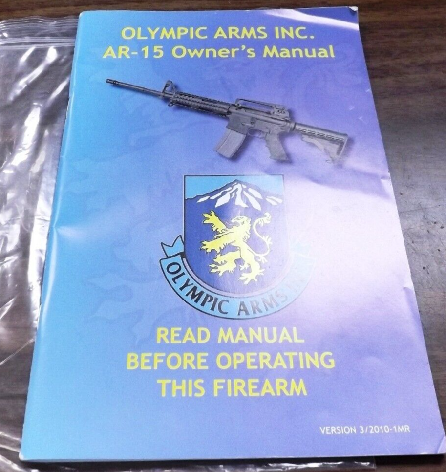 Historic Olympic Arms Owner’s Manual 2010 for Colt Type Black Rifle ca 2010