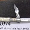 Imperial 2 Blade Jack Pocket Knife 1930s-40s Imitation Pearl VG