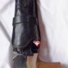 J.M. Bucheimer Western Belt Holster Plain Black RH 6 - 7 inch Revolver 1970s