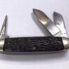 Pal Cutlery 3 Blade Equal End Punch 3 Blade Knife Exc 1950s Rough Black Handles