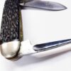 Pal Cutlery 3 Blade Equal End Punch 3 Blade Knife Exc 1950s Rough Black Handles - Image 5