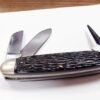 Pal Cutlery 3 Blade Equal End Punch 3 Blade Knife Exc 1950s Rough Black Handles - Image 8