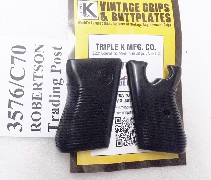 Triple K Grips for CZ50 CZ70 Black Polymer 3576G New No Screw Authentic Copy