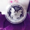 US 1990-S $1 Silver Eagle Proof with Original Case Certificate of Authenticity - Image 4