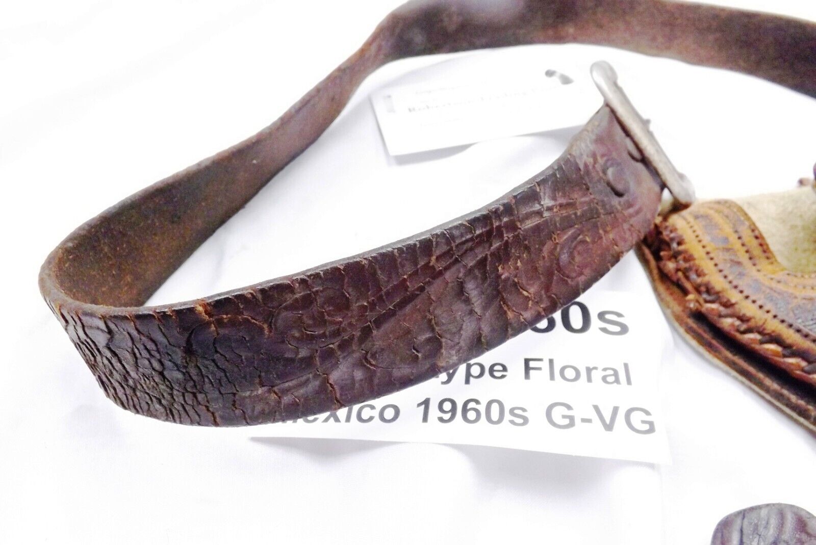 Vintage 1960s Floral Leather Belt and Holster for Colt D or S&W Kit, Chief - Image 11