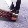 c 1960 Case XX No USA 2 Blade Jack Pocket Knife 62024 1/2 Brown Bone Excellent - Image 3