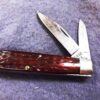 c 1960 Case XX No USA 2 Blade Jack Pocket Knife 62024 1/2 Brown Bone VG - Image 5