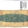 1863 Louisiana $20 Note Very Fine with P.G.T. Beauregard Obverse Confederate