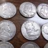 19 Franklin Silver Half Dollars Roll Less 1 1950-1963 Est VF-XF $14.16 each - Image 3