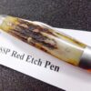 1978 Case 2 Blade 5279 SSP Red Etch Pen Pocket Knife 2 Dot Stag Mint - Image 14