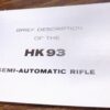 1980 Heckler & Koch 93 Zielgewehr Red Back Rifle Manual VG-Exc English Language - Image 3