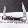 1981Case 2 Blade Appaloosa Pen Knife A62033 Bone Handled Pocket Knife Excellent