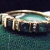 1990s Ladies 1/4 Carat Emerald set in 10K Yellow Gold with Side Diamonds GTR