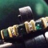 1990s Ladies 1/4 Carat Emerald set in 10K Yellow Gold with Side Diamonds GTR - Image 4