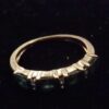 1990s Ladies 1/4 Carat Emerald set in 10K Yellow Gold with Side Diamonds GTR - Image 6