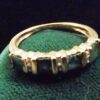 1990s Ladies 1/4 Carat Emerald set in 10K Yellow Gold with Side Diamonds GTR - Image 8
