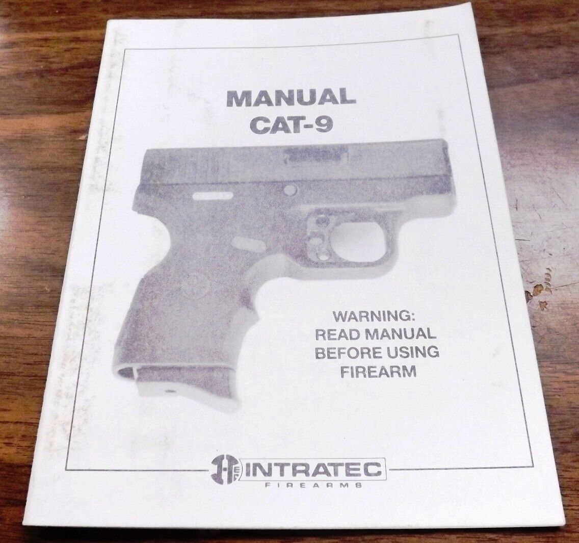 1994 Intratec Owners Instruction Manual for Cat-9 Pistols Very Good Condition