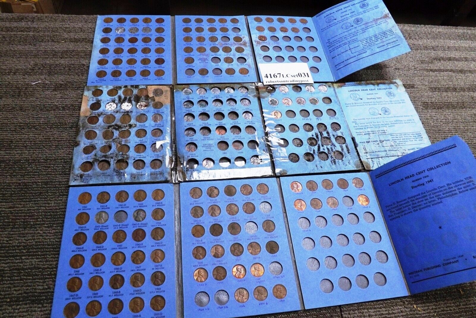 3 NearComplete Sets of 1941-1967 Lincoln Cents 189 Pennies $19 each & Free Ship