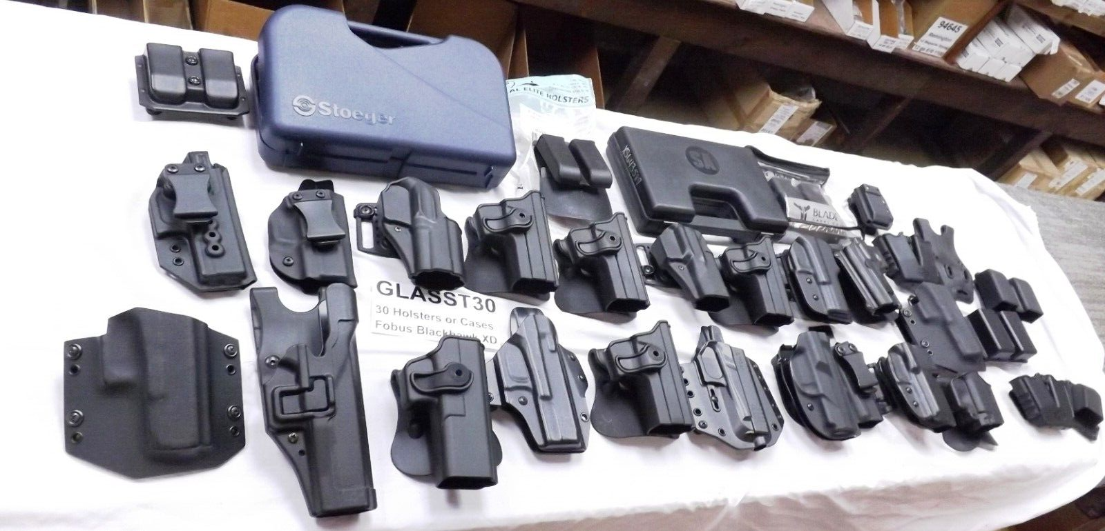 30 Holsters Cases VG-Exc Molded Polymer $4 ea Glock Sig XD Springfield Blackhawk