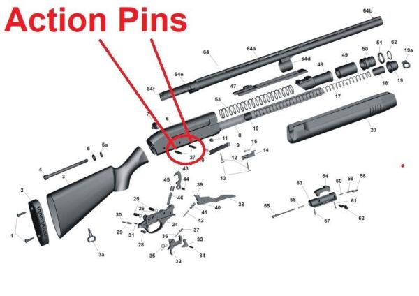 Akkar Charles Daly 12 Gauge Trigger Plate or Action Pins Blue Steel Takeouts - Image 3