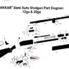 Akkar Charles Daly 12 ga 3 inch model 600 Auto Shotgun Shell Carrier 36 View - Image 6