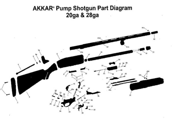 Akkar Charles Daly 28 ga model 300 Pump Shotgun Breech Bolt View 51 - Image 7