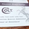 Colts Manufacturing Firearm Product Registration Card Blue 3 Fold 1998 Exc - Image 7