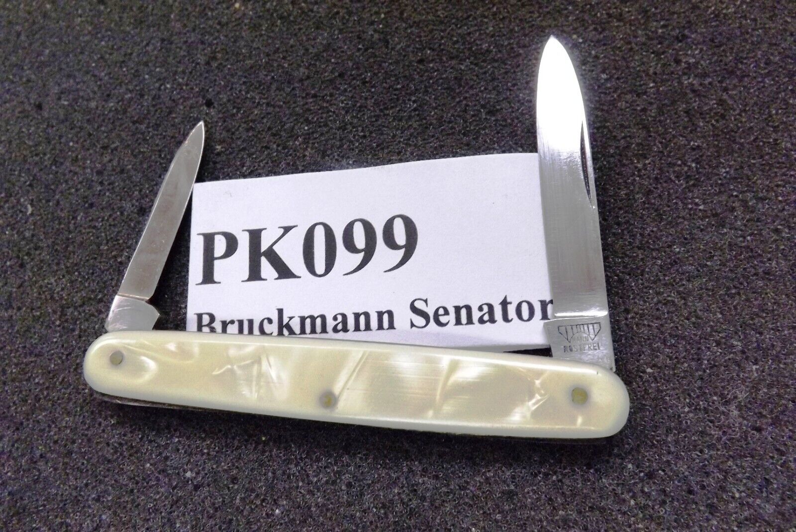 E. Bruckmann Mann Rostfrei Senator 1950s Pen Pocket Knife Imitation Pearl