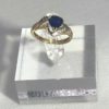 Ladies 1 Ct Sapphire Pear Solitaire  8 Diamonds 2.8 grams 10K YG 7 1/4 Ring Size - Image 9