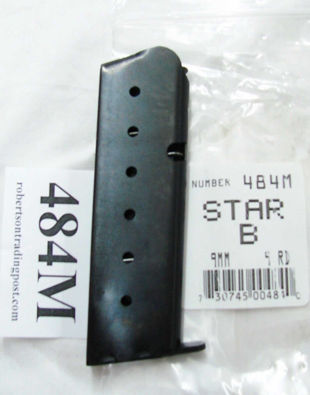 Triple K 484M 9 Shot Magazine fits Star Model B 9mm Slotted Mag Well only