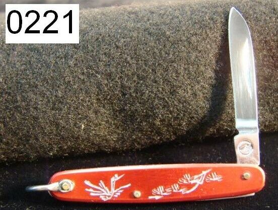 Vintage Japan Engraved Metal Handled SabrePen Knife ca. 1950s PK221