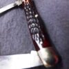 c 1960 Case XX No USA 2 Blade Pen Half Whittler 6208 Bone Handle Pocket Knife - Image 5