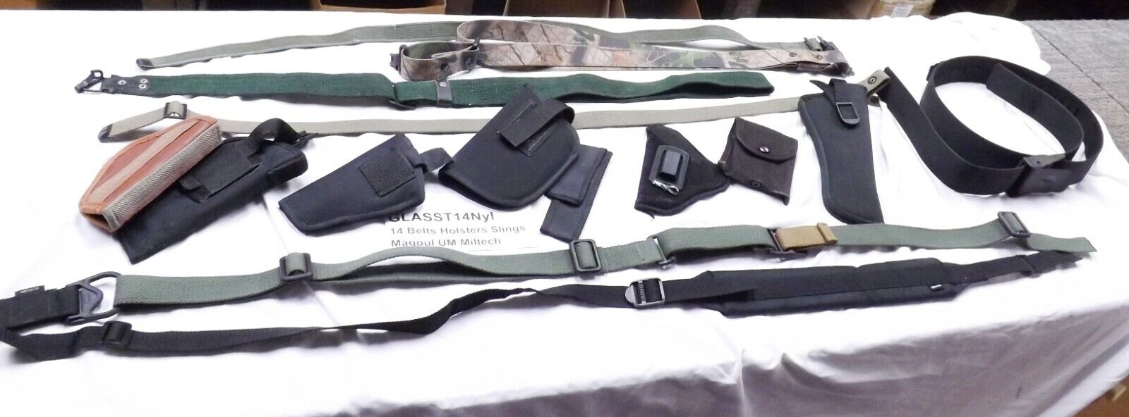 14 Holsters Belts Slings $6 ea UM Magpul Blue Gear Miltech AMS VG-Exc Free ship