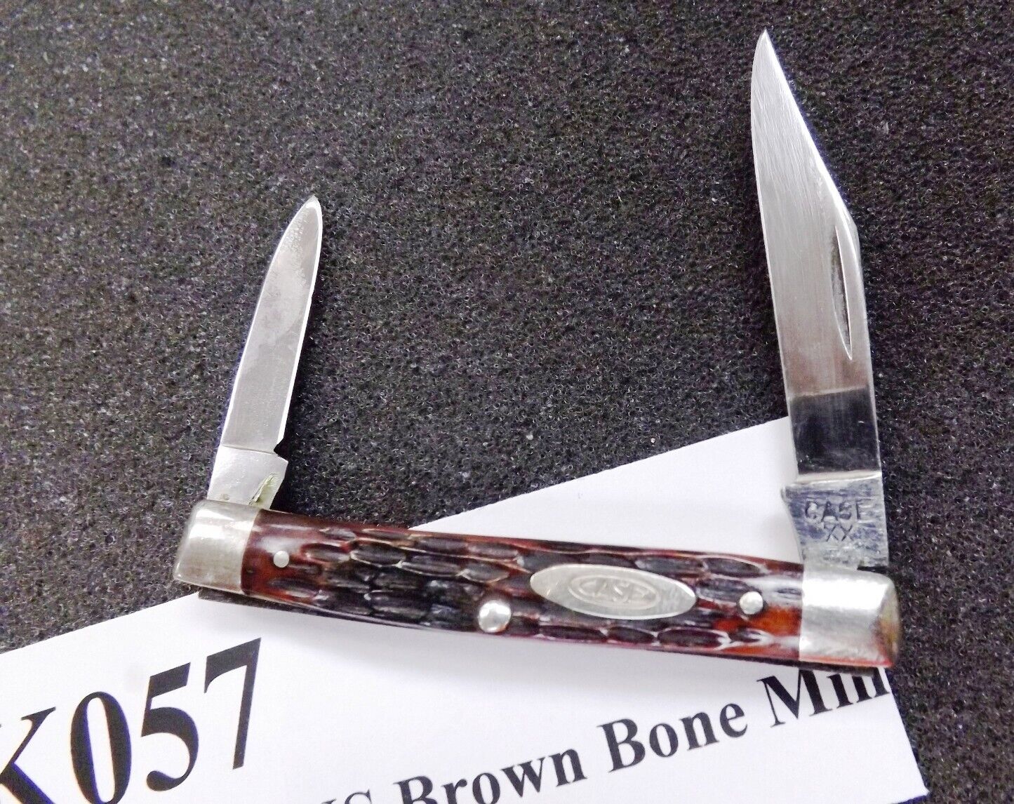 1950s Case XX No USA Brown Bone 2 Blade Pen Pocket Knife 6233  Exc