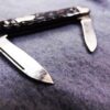 1950s Imperial 2 Blade Pen Pocket Knife Rough Black 2 3/4 in Long Drag Spear - Image 6