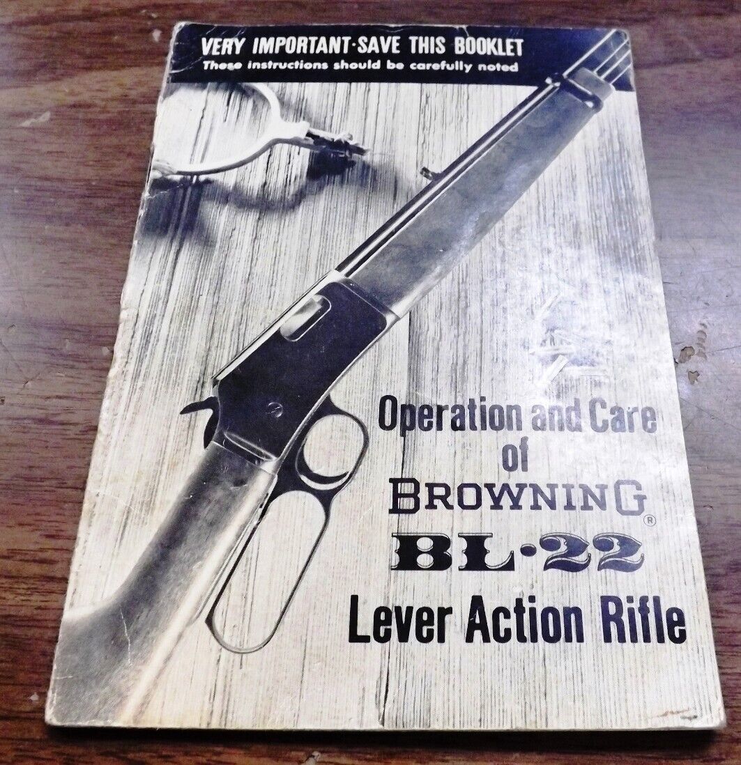 1969 Browning Factory Manual for BL-22 Lever Action Rifle VG First Edition